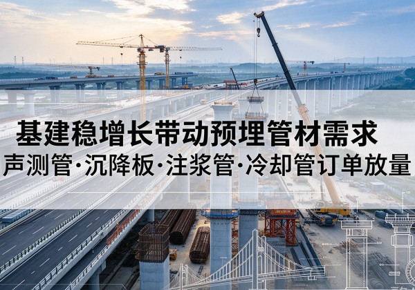 华蓥基建稳增长带动预埋监测管材需求，声测管、沉降板、注浆管订单持续放量
