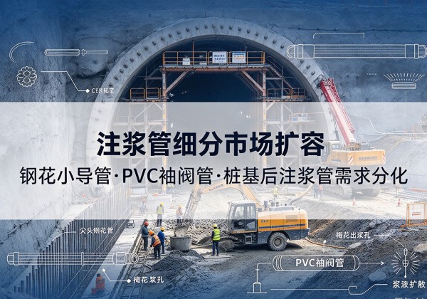 华蓥注浆管细分市场扩容，隧道钢花小导管、PVC 袖阀管、桩基后注浆管需求分化